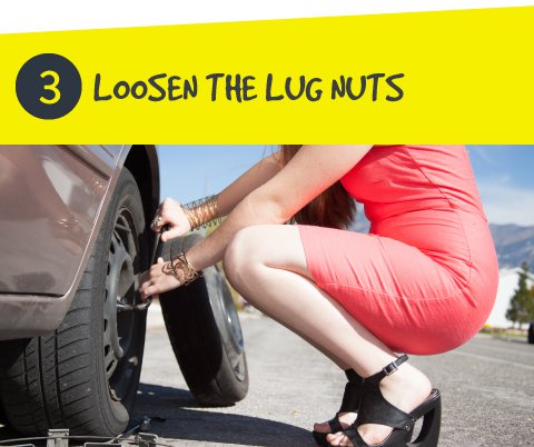 Step 3: Loosen The Lug Nuts