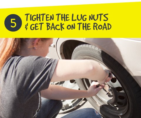 Step 5: Tighten the Lug Nuts & Get Back On The Road
